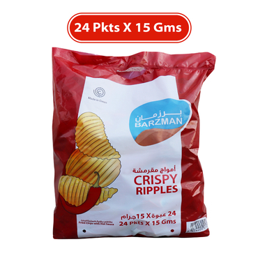 Barzman Chips Mega Bag 24 pack - Hot Sauce Flavor