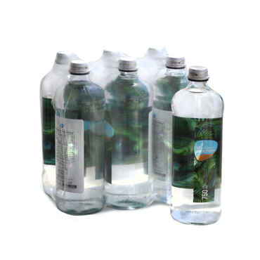 Barzman Premium Glass Bottled Carbonated/Sparkling  Water 6 x 750 ml
